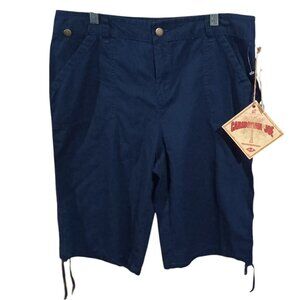 Caribbean Joe Military Blue Knee Shorts Size 10 NWT